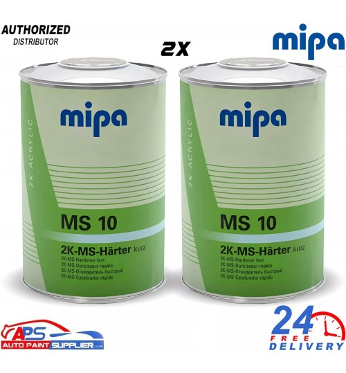 2x MIPA MS10 2K Fast Hardener 1L - Professional MS Acrylic Paint Additive
